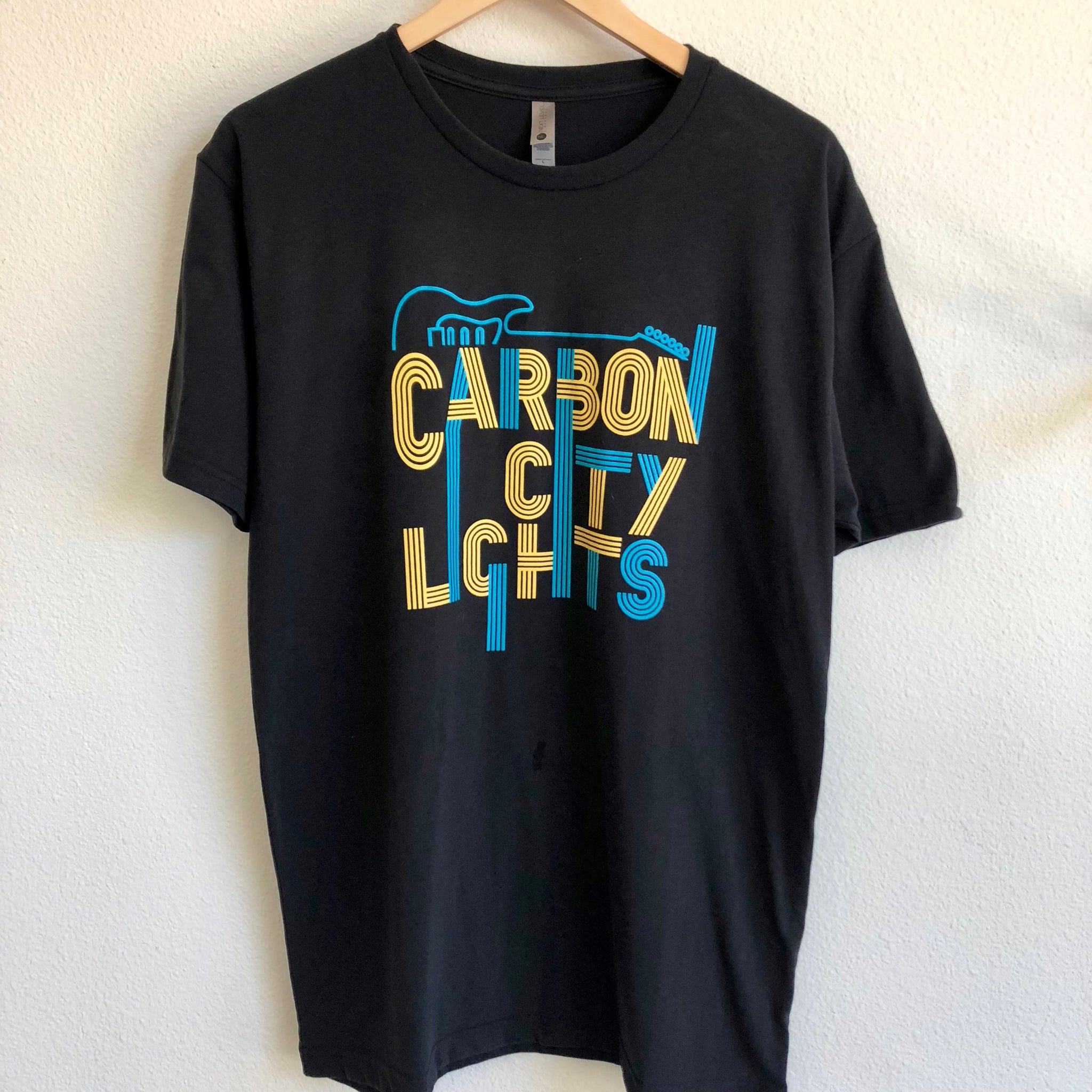 Men's Black T-Shirt - Carbon City Lights